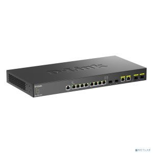 D-Link DXS-1210-12TC/B1A PROJ Настраиваемый L2+ коммутатор с 8 портами 10GBase-T, 2 портами 10GBase-X SFP+ и 2 комбо-портами 10GBase-T/SFP+