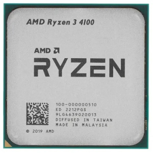 CPU AMD Ryzen 3 4100 OEM (100-000000510) { 3,80GHz, Turbo 4,00GHz, Without Graphics,AM4}