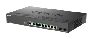 Коммутатор D-Link Управляемый L2 PoE-коммутатор, 8x2.5GBase-T PoE, 2x10GBase-X SFP+, PoE-бюджет 240 Вт, защита от статического электричества до 6 кВ,