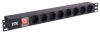Панель питания распределительная ITK PDU 8 розеток нем. ст, с LED выкл, 1U, без шнура, вх. С14