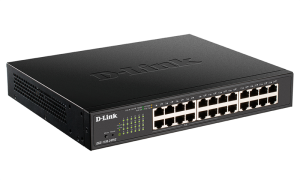 Коммутатор D-Link Настраиваемый L2 PoE-коммутатор, 24х1000Base-T (12х1000Base-T PoE), PoE-бюджет 100 Вт