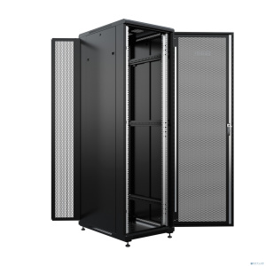 NTSS Шкаф напольный универсальный серверный NTSS R 42U 800х800мм, 4 профиля 19, двери перфорированная и перфорированная двухстворчатая, боковые стенк