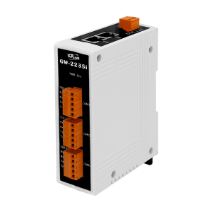3-портовый преобразователь Modbus TCP в Modbus RTU/ASCII (RS-485) с возможностью питания по PoE, с изоляцией последовательного порта