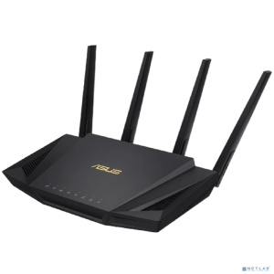 Роутер беспроводной ASUS RT-AX58U 4 LAN, 1000 Мбит/с, 4 (802.11n), 5 (802.11ac), 6 (802.11ax), 1 x USB 3.1, 3G, 4G/LTE, IPv6