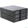 Procase T3-203-SATA3-BK {Hot-swap корзина 3 SATA3/SAS 6Gb (черный) hotswap trayless aluminium mobie rack module (2x5,25) 1xFAN 80x15mm}