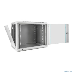 Exegate EX298601RUS Шкаф телекоммуникационный 19" настенный 9U ExeGate EC-WM-9U.450.G.GREY (19”, 9U, 600x450x500mm (ШхГхВ), передняя дверь закаленное