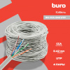 Кабель сетевой Buro BU-CCA-042 UTP 4 пары cat.5E solid 0.42мм CCA 305м серый Кабель сетевой Buro BU-CCA-042 UTP 4 пары cat.5E solid 0.42мм CCA 305м серый