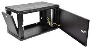 Шкаф ЦМО Шкаф телекоммуникационный настенный разборный ЭКОНОМ 6U (600 650) дверь металл, цвет черный