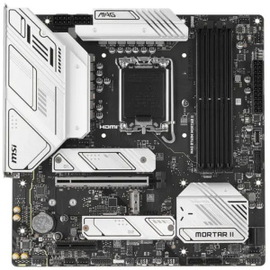 Материнская плата MSI MAG B760M MORTAR II mATX LGA1700 4DDR5 PCI-Ex16 PCI-Ex4 3M.2 4SATA3 USB3.2 Gen2x 2,5G Ethernet