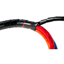 Спиральный шланг Hama H-20509 stranded molded 2.5м черный (упак.:1шт) (00020509)