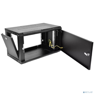 ЦМО Шкаф телекоммуникационный настенный разборный ЭКОНОМ 6U (600 x 650) дверь металл, цвет черный (ШРН-Э-6.650.1-9005)