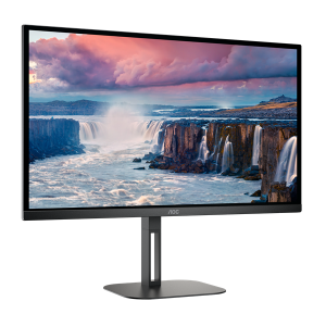27" AOC Q27V5N 2560x1440, WLED, 16:9, VA, 300cd, 4000:1, 20M:1, 4ms, 178/178, HDMI, DP, 75Hz, Speakers, HAS, Pivot, Tilt, Swivel, Внут, VESA, Black, 3