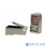 Hyperline PLUG-8P8C-U-C5-SH-100 Разъем RJ-45(8P8C) под витую пару, категория 5e (50 µ"/ 50 микродюймов), экранированный, универсальный (для одножильно