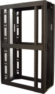 Шкаф коммутационный Lanmaster LAN-DC-CBP-xxU-8xy (LAN-DC-CBP-42UX6X12) напольный 42U 600x1200мм пер.дв.перфор. задн.дв.перфор. 4 бок.пан. 1500кг черны