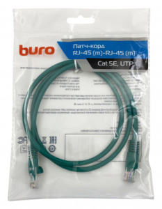 Патч-корд Buro UTP-5E-1M-GR UTP 4 пары cat.5E CCA molded 1м зеленый RJ-45 (m)-RJ-45 (m) Патч-корд Buro UTP-5E-1M-GR UTP 4 пары cat.5E CCA molded 1м зеленый RJ-45 (m)-RJ-45 (m)