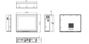 Российский промышленный панельный компьютер FRONT Station 550.201, на базе процессора Intel Core i5-6500TE / Дисплей 15", резистивный сенсорный экран