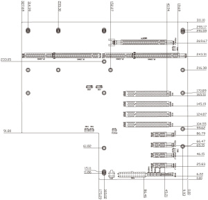 Кросс-плата PE-10S2, PICMG 1.3, 10 слотовая, слоты расширения: PICMG 1.3, 1 x PCIe x16, 4 x PCIe x1, 4 x PCI, с разъемами 4 x USB, для корпусов RACK-3