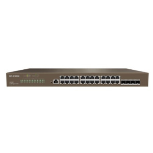 IP-COM G3328F Коммутатор управляемый в стойку, 24*1Gbit RJ45, 4*SFP 1Gbit, console port