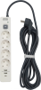 Сетевой фильтр Powercom сетевой фильтр, 3 метра, 4 розетки, USB-Ax2, USB Type-C, 16А/4кВт, cечение провода: 1,5мм2, цвет белый, 1 год гарантии (206603