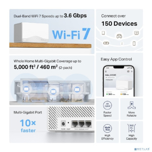 Mercusys Halo H25BE(2-pack) BE3600 Домашняя Mesh Wi-Fi 7 система