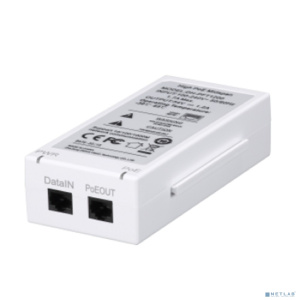 DAHUA DH-PFT1200 Инжектор Hi-PoE, порты 1 RJ45 10/100/1000Мбит/с, 1 RJ45 10/100/1000Мбит/с (PoE/PoE+/Hi-PoE), мощность PoE до 60Вт, питание 100~240В(A