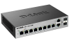 Коммутатор D-Link Управляемый L2 коммутатор, 8х1000Base-T, 2хCombo 1000Base-T/SFP, защита от статического электричества до 6 кВ, CLI