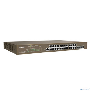 TENDA TEG5328P-24-410W Коммутатор L3 управляемый в стойку PoE 24-Ports 10/100/1000 Base-T + 4-Ports 1000 Base-X SFP (PoE бюджет 370W)
