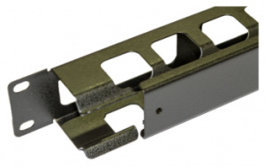 Кабельный органайзер Горизонтальный Hyperline CM-1U-ML-COV односторонний пальцы 1U шир.:19" глуб.:50мм