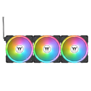 Кулер для компьютерного корпуса, Thermaltake, SWAFAN EX14 RGB PC Cooling Fan, 3 Fan Pack, CL-F168-PL14SW-A, ARGB 140мм вентилятор, 4 PIN PWM, 500-2000