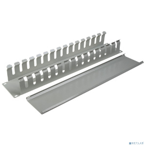 Rexant (04-2645) Органайзер кабельный горизонтальный с крышкой, 19'', 2U, глубиной 72 мм, металл, RAL 7035