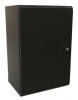 Шкаф коммутационный WRline (WR-TW-1845-SR-RAL9004) настенный 18U 600x450мм пер.дв.металл 2 бок.пан. направл.под винты 60кг черный 370мм 908мм IP20 ста