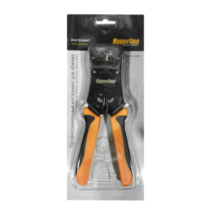 Инструмент обжимной Hyperline Hyperline HT-N468B Инструмент обжимной для RJ-45, RJ-12, RJ-11, профессиональный