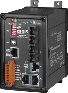 Коммутатор 3 x 10/100BaseTX, 2 x 100BaseFX, многомод, разъем SC, кольцевое резервирование, металлический корпус