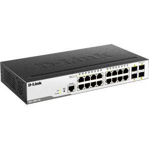 Коммутатор D-LINK Коммутатор/ Managed L2 Switch 16x1000Base-T, 4x1000Base-X SFP, Surge 6KV, CLI, RJ45 Console, RPS, Dying Gasp