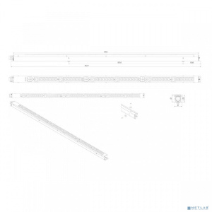 NTSS Блок распр.питания NTSS, Basic, 3ф32А, 22кВт, 6 гидр.авт., (36)С13, (6)С19, сталь, 3м каб., вил. IEC 60309 NTSS-PDU-KB513606-3025