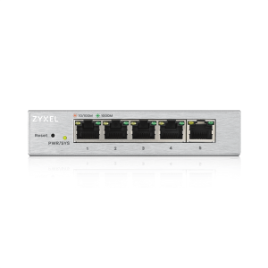 Коммутатор Smart L2 коммутатор Zyxel GS1200-5, 5xGE, настольный, бесшумный, с поддержкой VLAN, IGMP, QoS и Link Aggregation