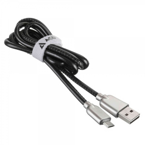 Кабели USB ACD USB кабель ACD-Allure MicroUSB ; USB-A Кожа, 1м, черный (ACD-U926-M1B)