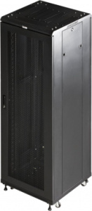 Шкаф коммутационный Lanmaster (TWT-CBB-42U-6X8-P1) напольный 42U 600x800мм пер.дв.перфор. задн.дв.перфор.2-хст. 2 бок.пан. 800кг черный 726мм 92кг 205