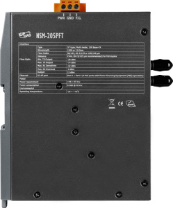 Коммутатор 4 x PoE 10/100BaseTX, 1 x 10/100BaseFX, многомод, разъем ST, металлический корпус