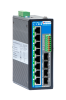 Управляемый промышленный Full Gigabit Ethernet коммутатор 2 уровня, 8 x 1G RJ45, 2 x 2.5G SFP, питание 220VAC/DC, монтаж на DIN-рейку