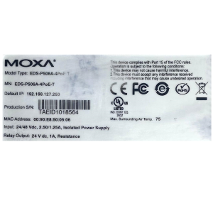 Управляемый коммутатор 6 x 10/100BaseTX, 4 из них с PoE IEEE 802.3af/at, с расширенным диапазоном температур<br><br><b>Причина уценки: </b>Коммутатор