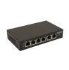 PoE Коммутатор/удлинитель OSNOVO SW-20600/D PoE Коммутатор/ удлинитель Fast Ethernet на 6 портов с питанием по PoE. Порты: 4 х FE (10/100 Base-T) с по