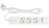 Сетевой фильтр Power Cube сетевой фильтр c USB, 1,9 метра, USB-порты:Type-A: 2 шт,Type-C: 1 шт.зарядка 3.5А/20вт, 3 розетки с заземлением, 16А/3,5кВт,
