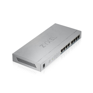 Коммутатор Zyxel Networks PoE+ Zyxel GS1008HP, 8xGE PoE+, настольный, металлический, бесшумный, бюджет PoE 60 Вт