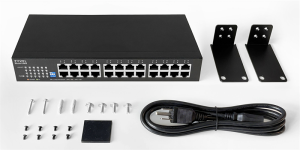 Коммутатор Коммутатор Zyxel GS1100-24ES, 24xGE, rack 19", DIP-switch, бесшумный
