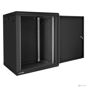 Exegate EX300268RUS Шкаф телекоммуникационный 19" настенный 15U ExeGate EC-WM-15U.600.M.BLACK (19”, 15U, 600x600x769mm (ШхГхВ), передняя дверь металл,