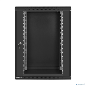 Exegate EX300266RUS Шкаф телекоммуникационный 19" настенный 15U ExeGate EC-WM-15U.600.G.BLACK (19”, 15U, 600x600x769mm (ШхГхВ), передняя дверь закален