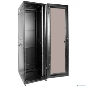 ЦМО Шкаф телекоммуникационный напольный ПРОФ универсальный 42U (600x1000) дверь стекло, чёрный, в сборе (ШТК-МП-42.6.10-1ААА-9005)