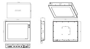 Промышленный панельный компьютер GOT3156T-834-DC, дисплей 15" XGA, резистивный сенсорный экран, процессор Intel Atom E3827 (1.75 ГГц), 1 x 204-pin DDR