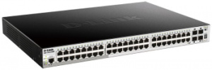 Коммутатор D-LINK DGS-1510-52XMP/A1A (L3) 48x1Гбит/с 4SFP+ 48PoE 370W управляемый